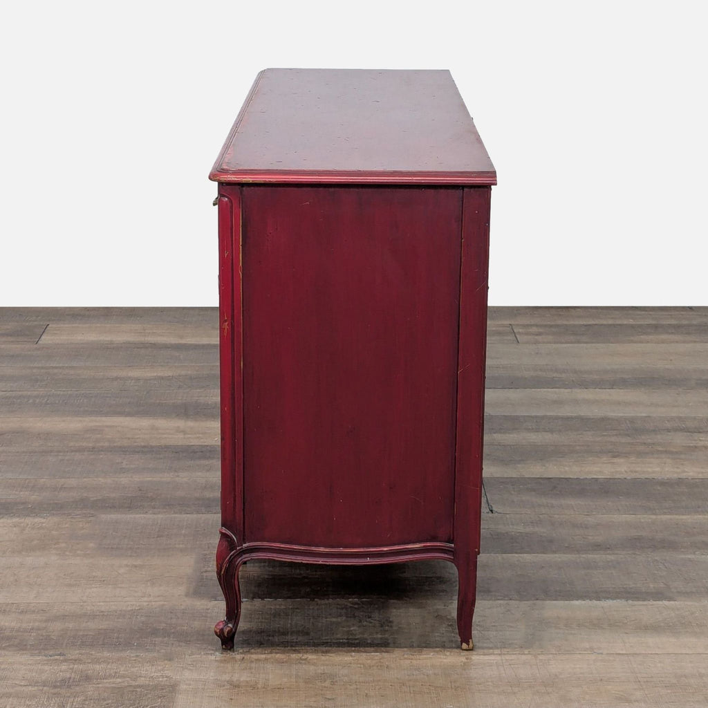 Vintage Six Drawer Buffet with Two Cabinet Doors