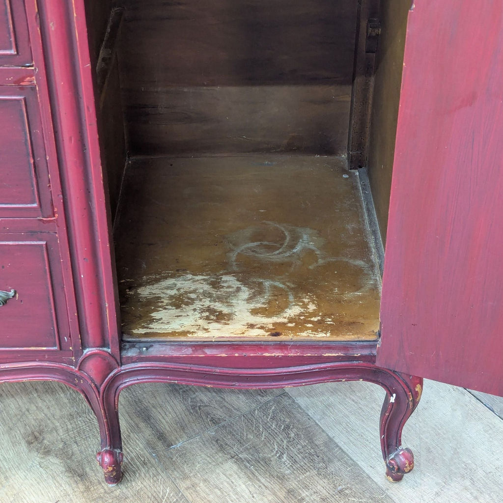 Vintage Six Drawer Buffet with Two Cabinet Doors