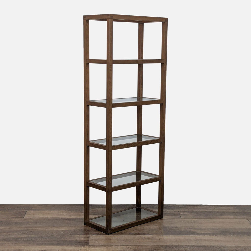 Classic Wood and Glass Bookshelf