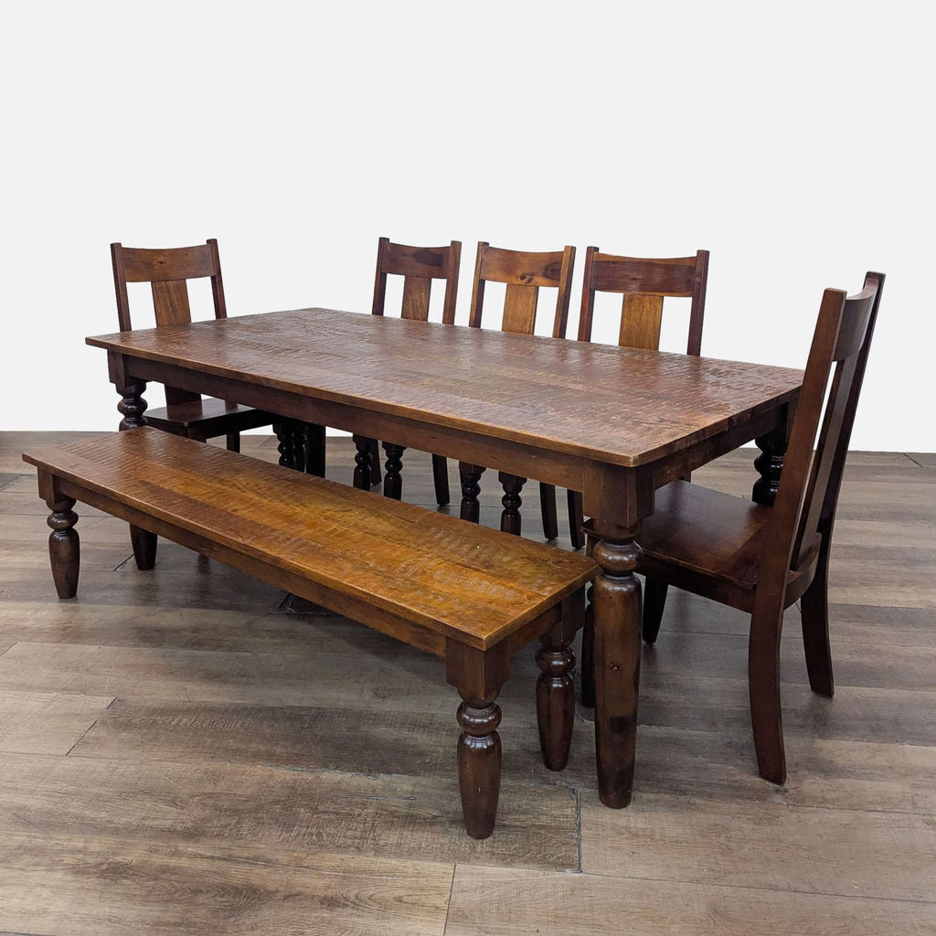World Market Sourav  7 Piece Rustic Dining Set