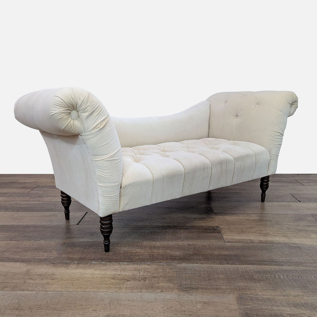 Skyline Furniture Edith Velvet Tufted Lounge Chaise