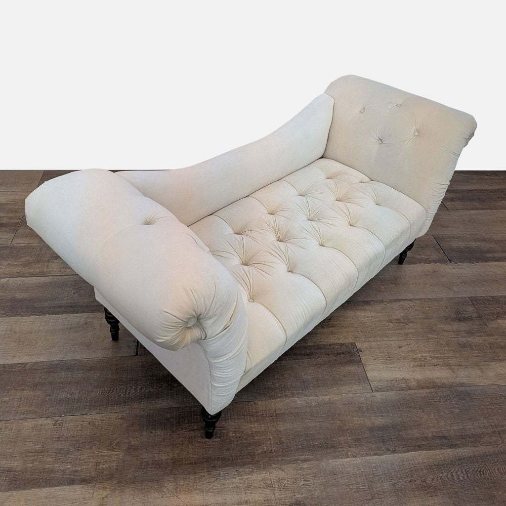 Skyline Furniture Edith Velvet Tufted Lounge Chaise