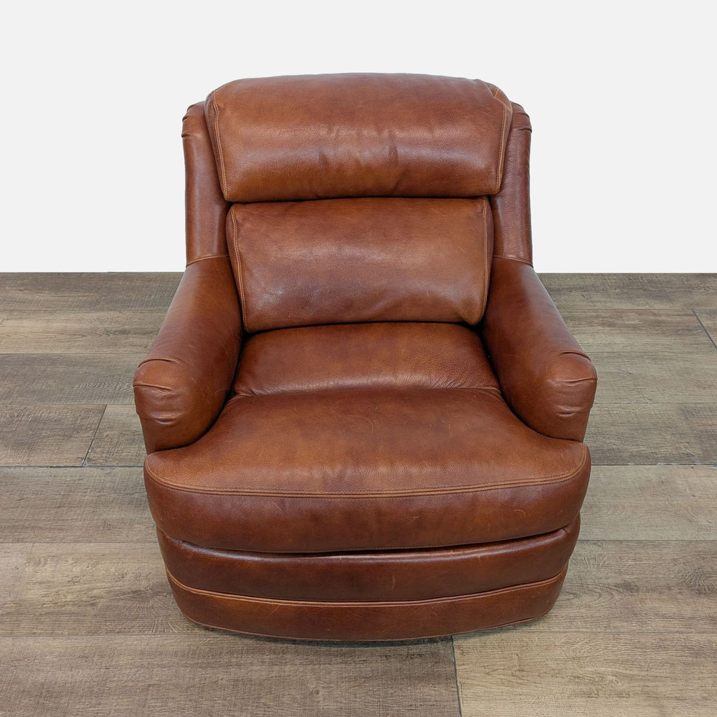 Whittemore-Sherrill Leather Lounge Chair with Ottoman