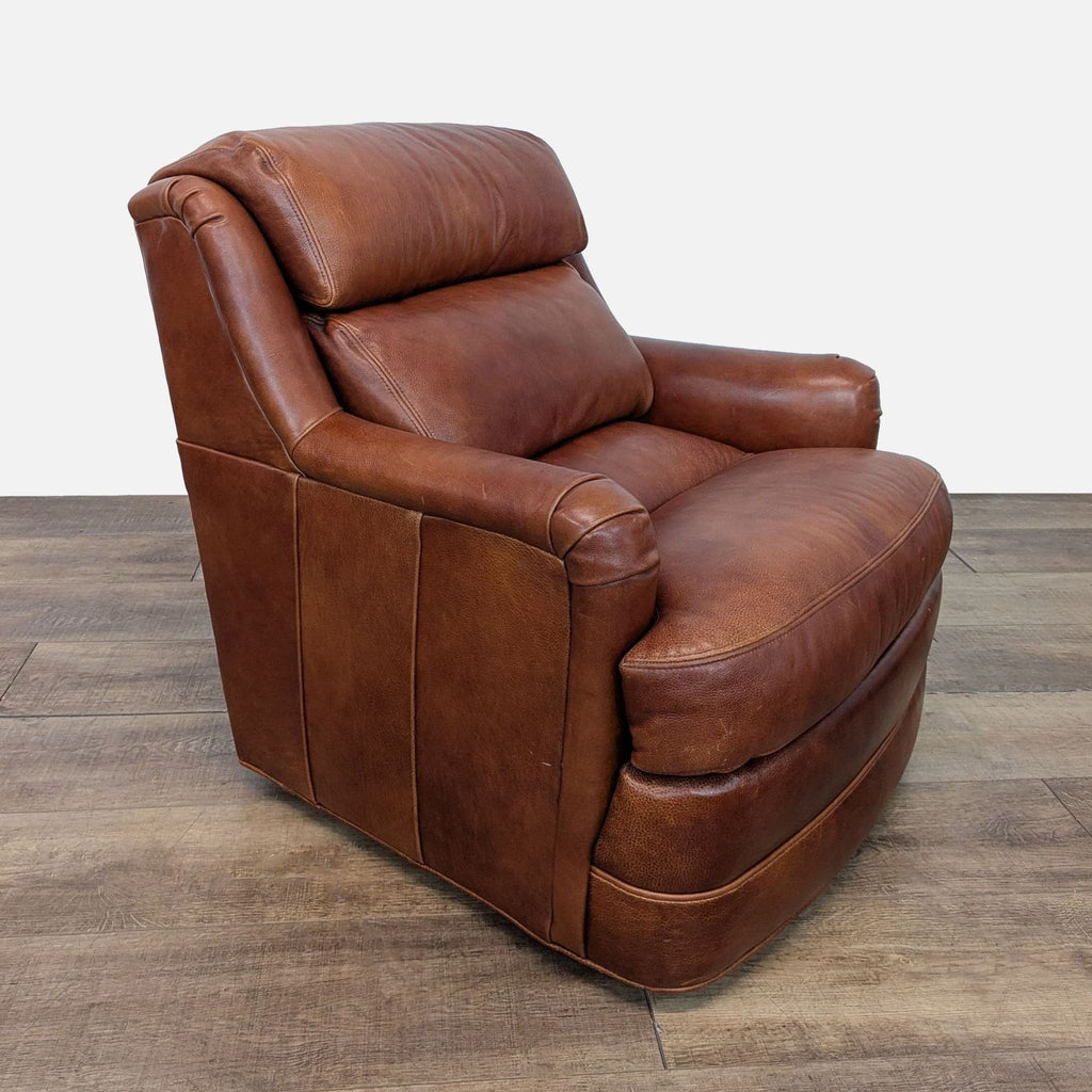 Whittemore-Sherrill Leather Lounge Chair with Ottoman