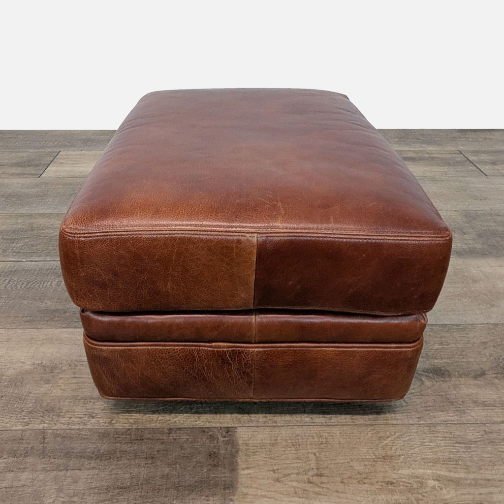 Whittemore-Sherrill Leather Lounge Chair with Ottoman