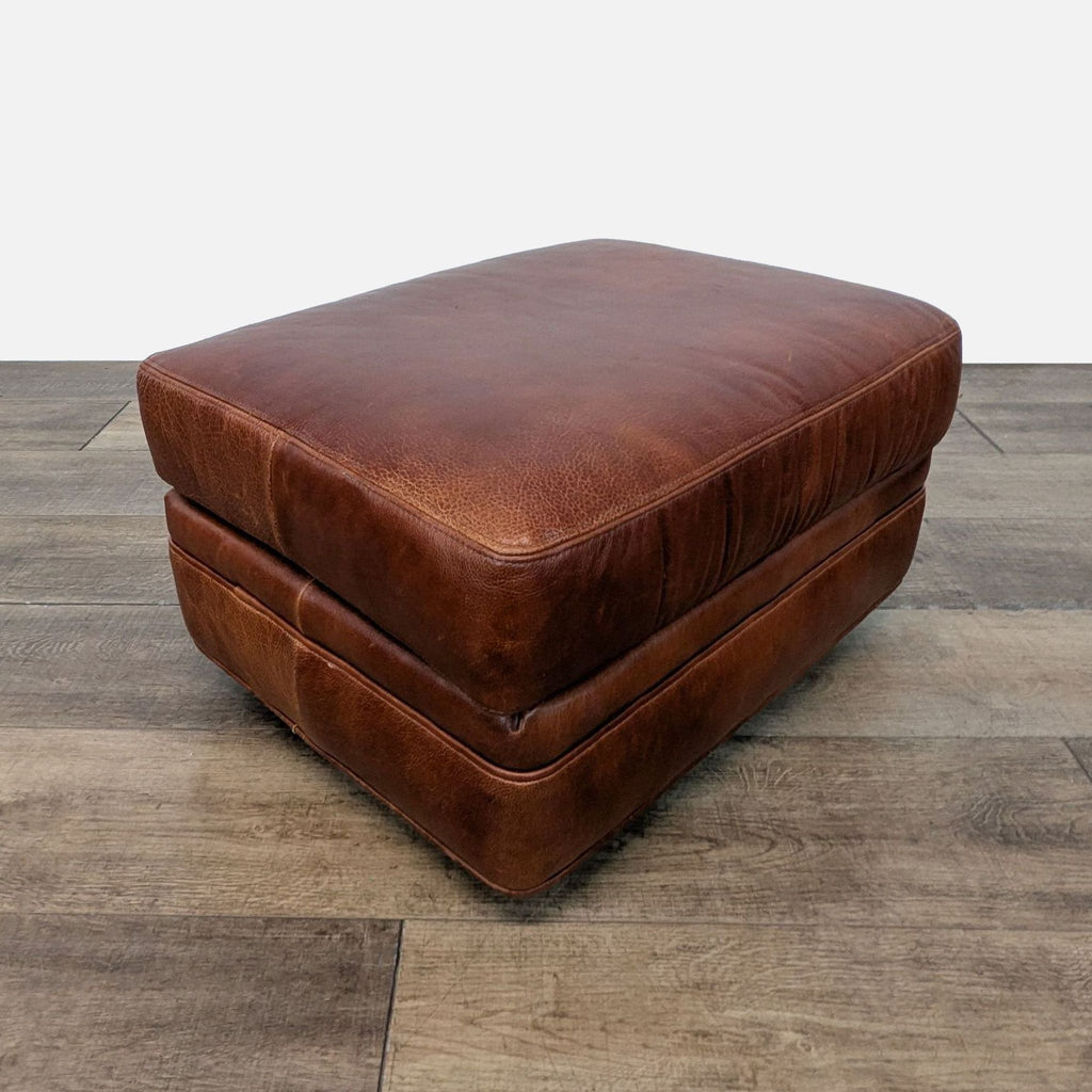 Whittemore-Sherrill Leather Lounge Chair with Ottoman