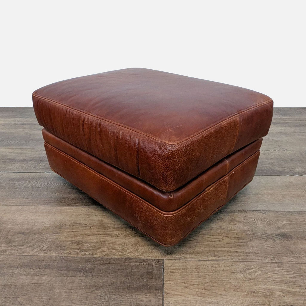 Whittemore-Sherrill Leather Lounge Chair with Ottoman