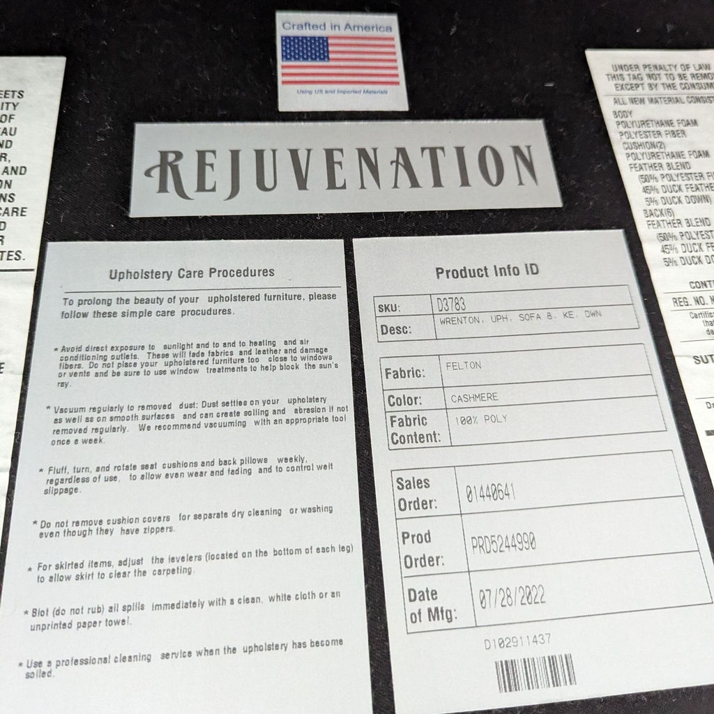 Rejuvenation Wrenton 3-Seat Modern Sofa