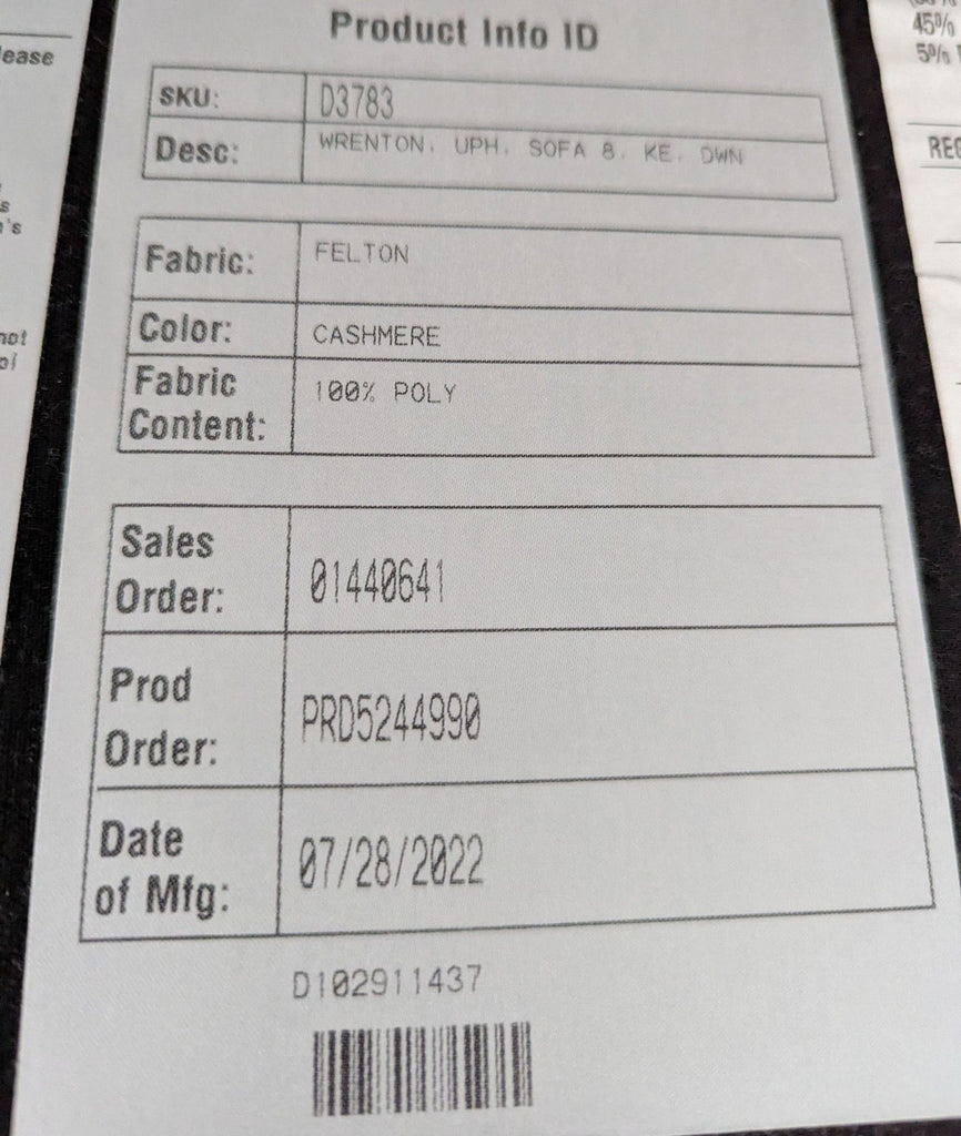 Rejuvenation Wrenton 3-Seat Modern Sofa