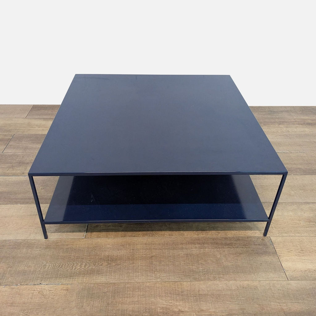 Room & Board indigo coffee table crafted from powder-coated steel.