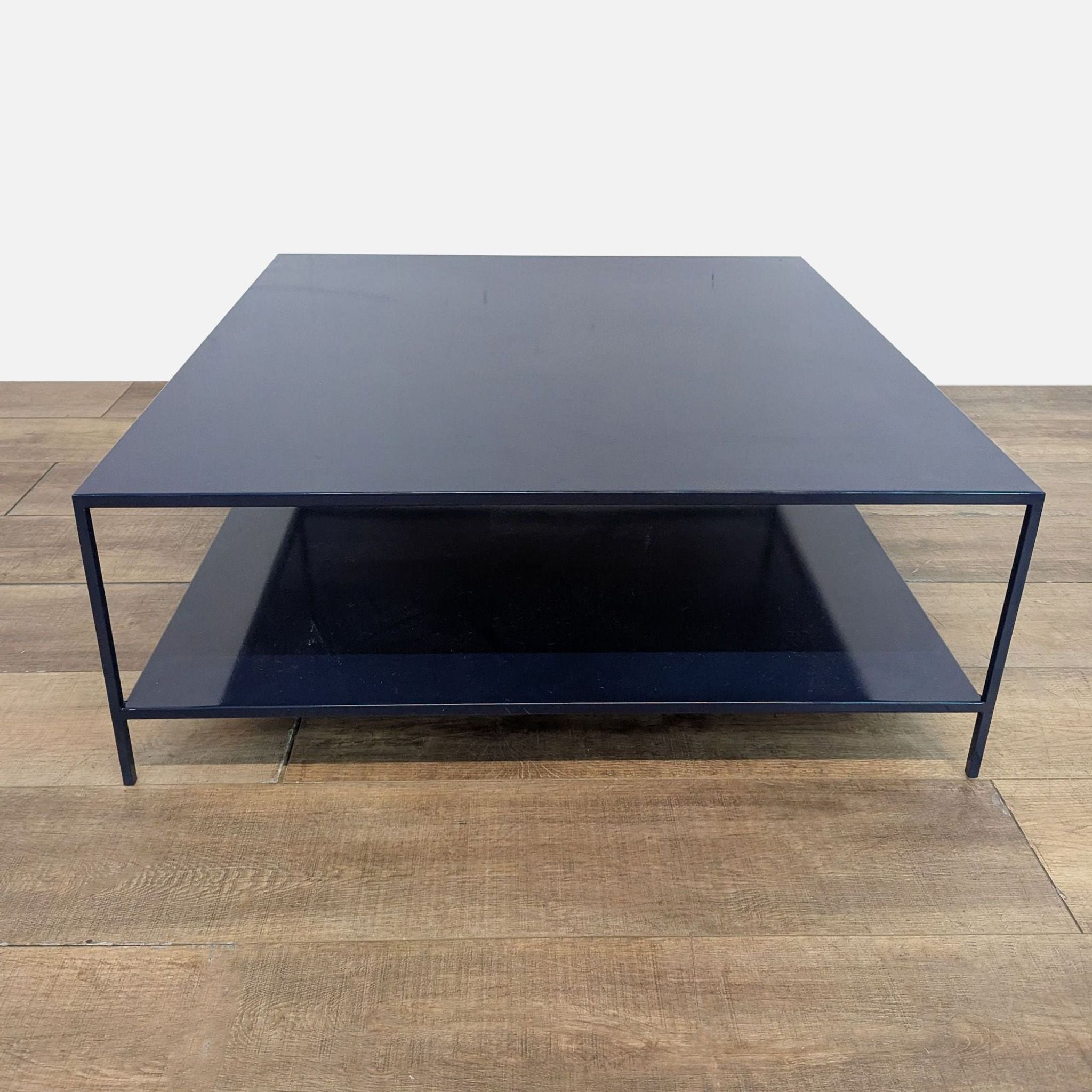 Room & Board Slim Square Coffee Table with Shelf