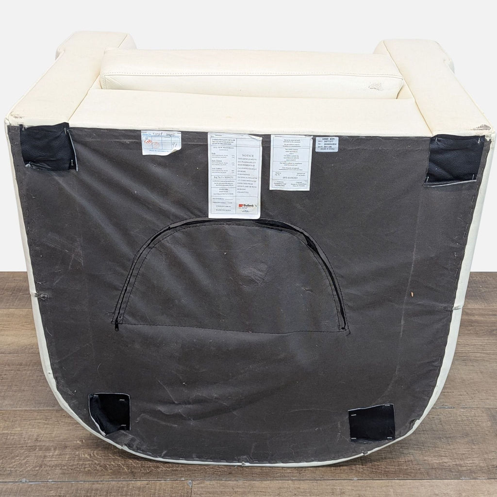 West Elm Modern Tufted Leather Lounge Chair