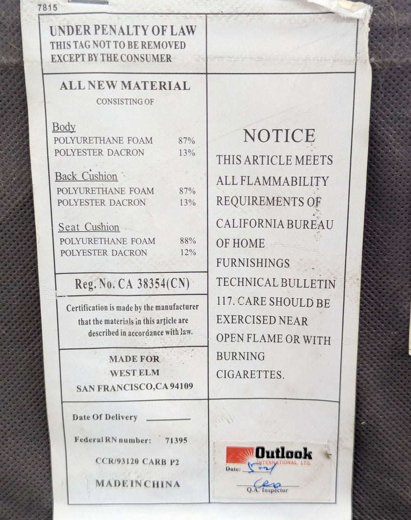 West Elm Modern Tufted Leather Lounge Chair