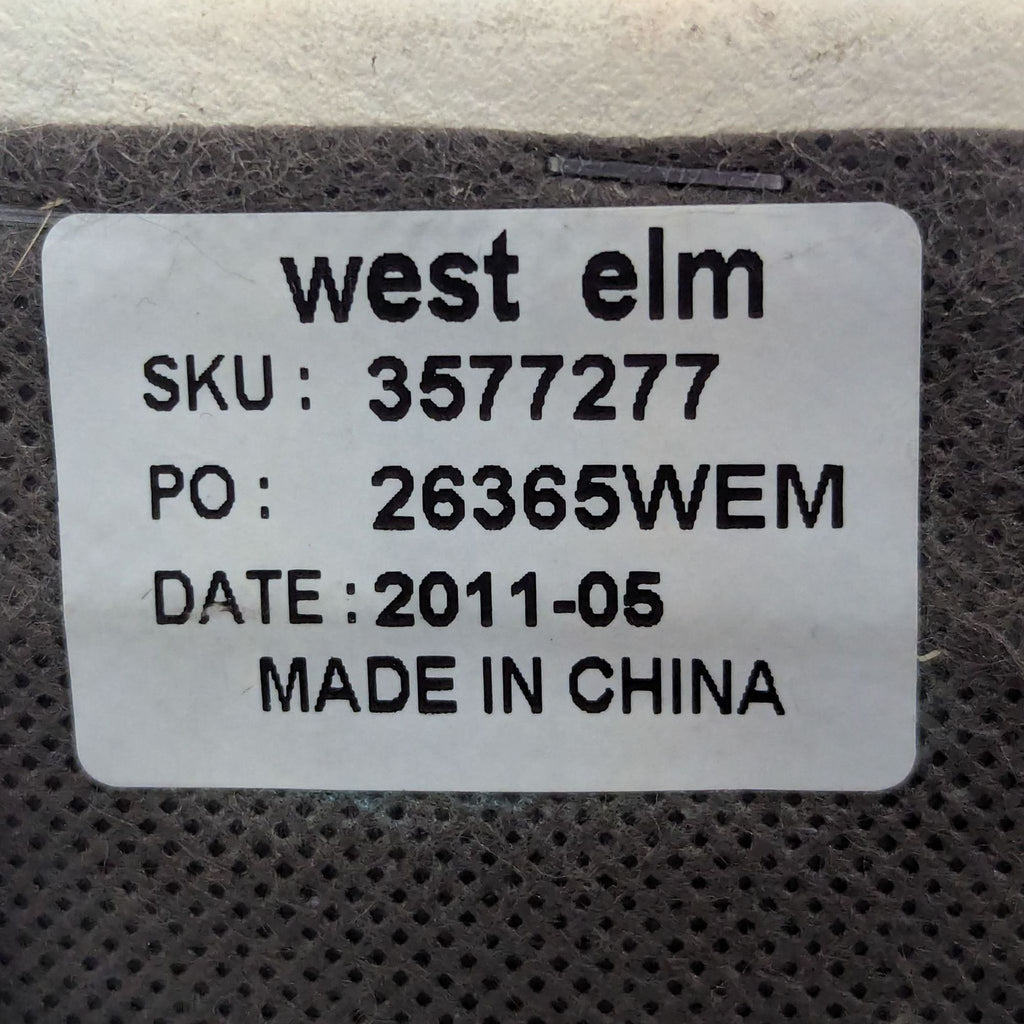 West Elm Modern Tufted Leather Lounge Chair