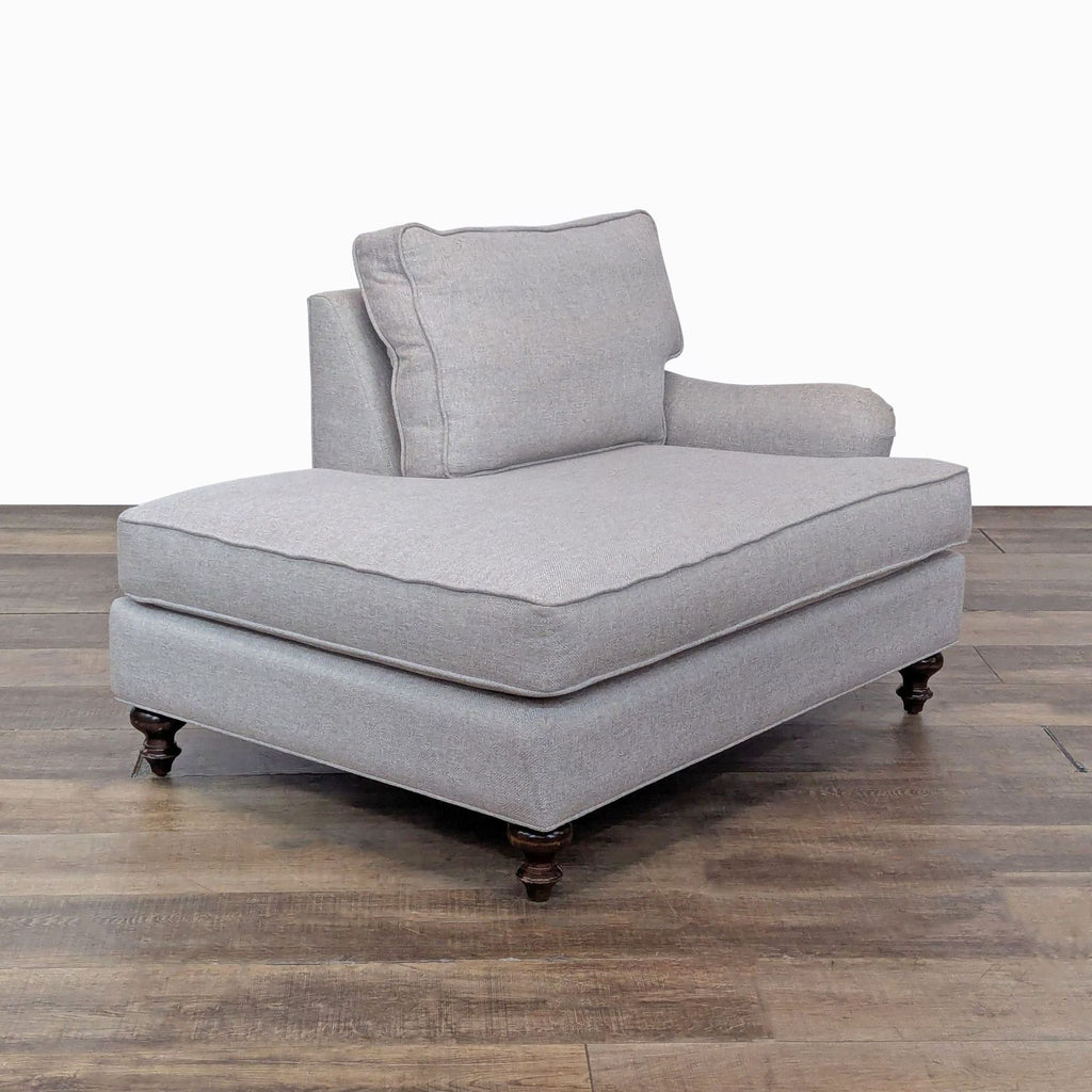 Modern Lounge Chaise with Right Armrest