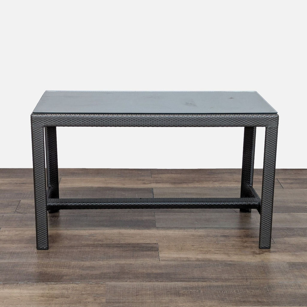 Dedon 4-Piece Outdoor Rattan Dining Table and Benches