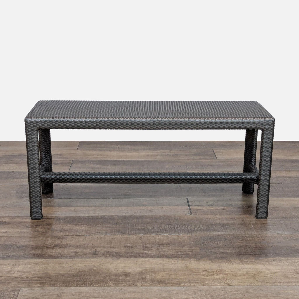 Dedon 4-Piece Outdoor Rattan Dining Table and Benches