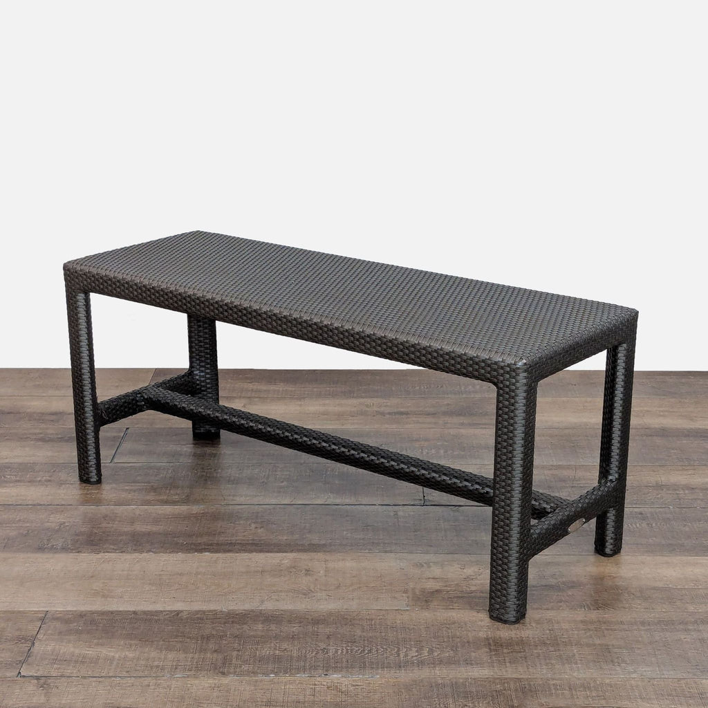 Dedon 4-Piece Outdoor Rattan Dining Table and Benches