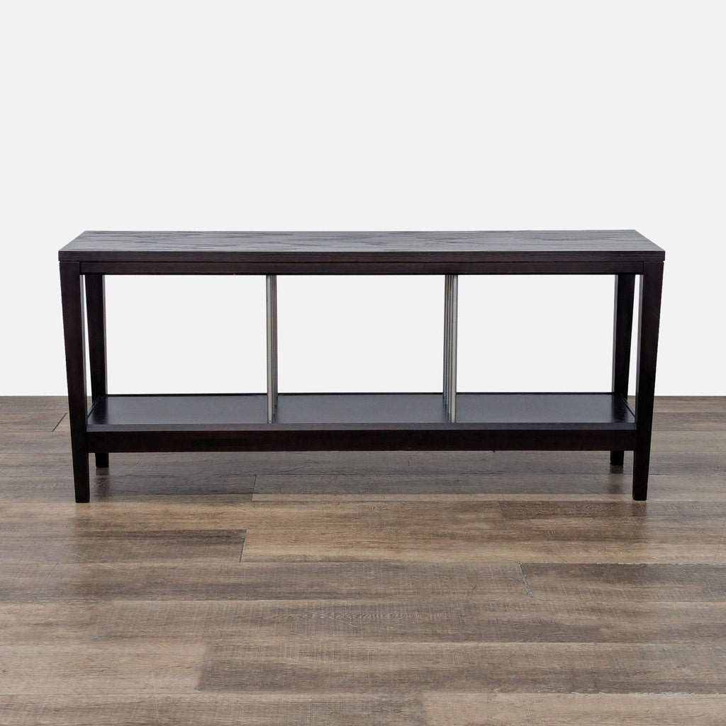 Baronet Furniture Wood Console Table with Metal Accents