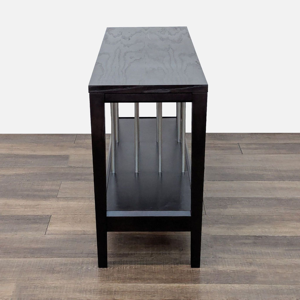 Baronet Furniture Wood Console Table with Metal Accents