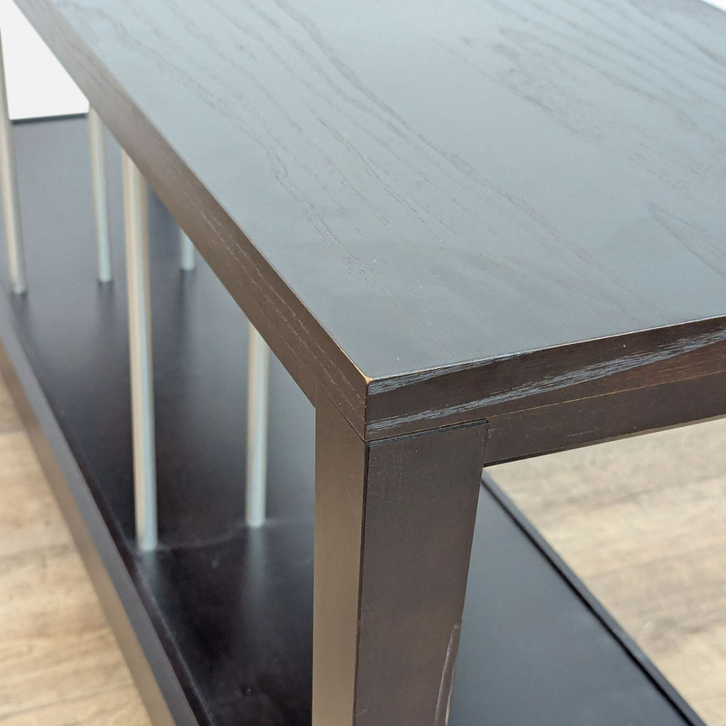 Baronet Furniture Wood Console Table with Metal Accents