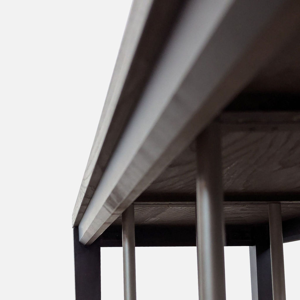 Baronet Furniture Wood Console Table with Metal Accents