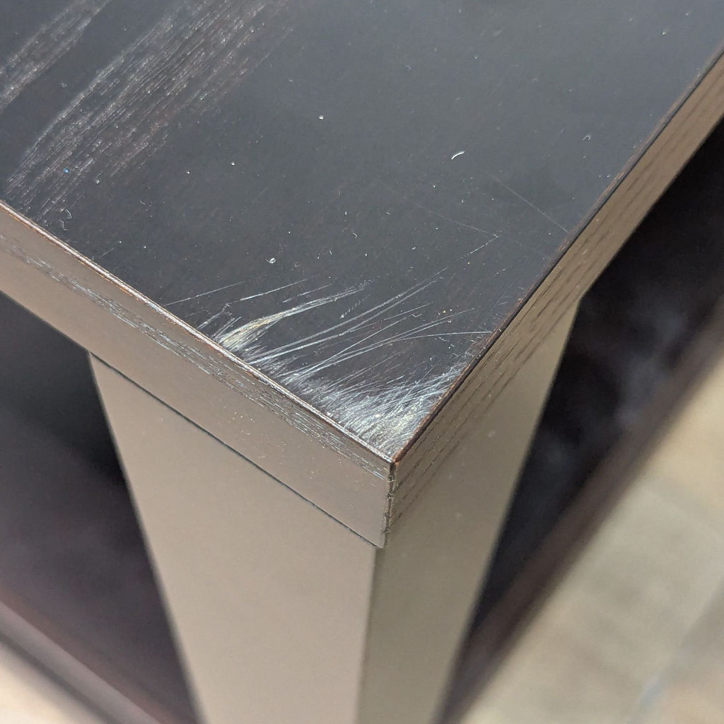 Baronet Furniture Wood Console Table with Metal Accents