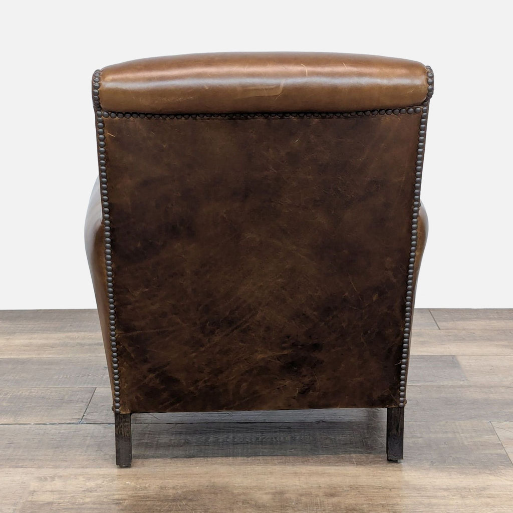 Restoration Hardware 1920’s French Camelback Leather Lounge Chair