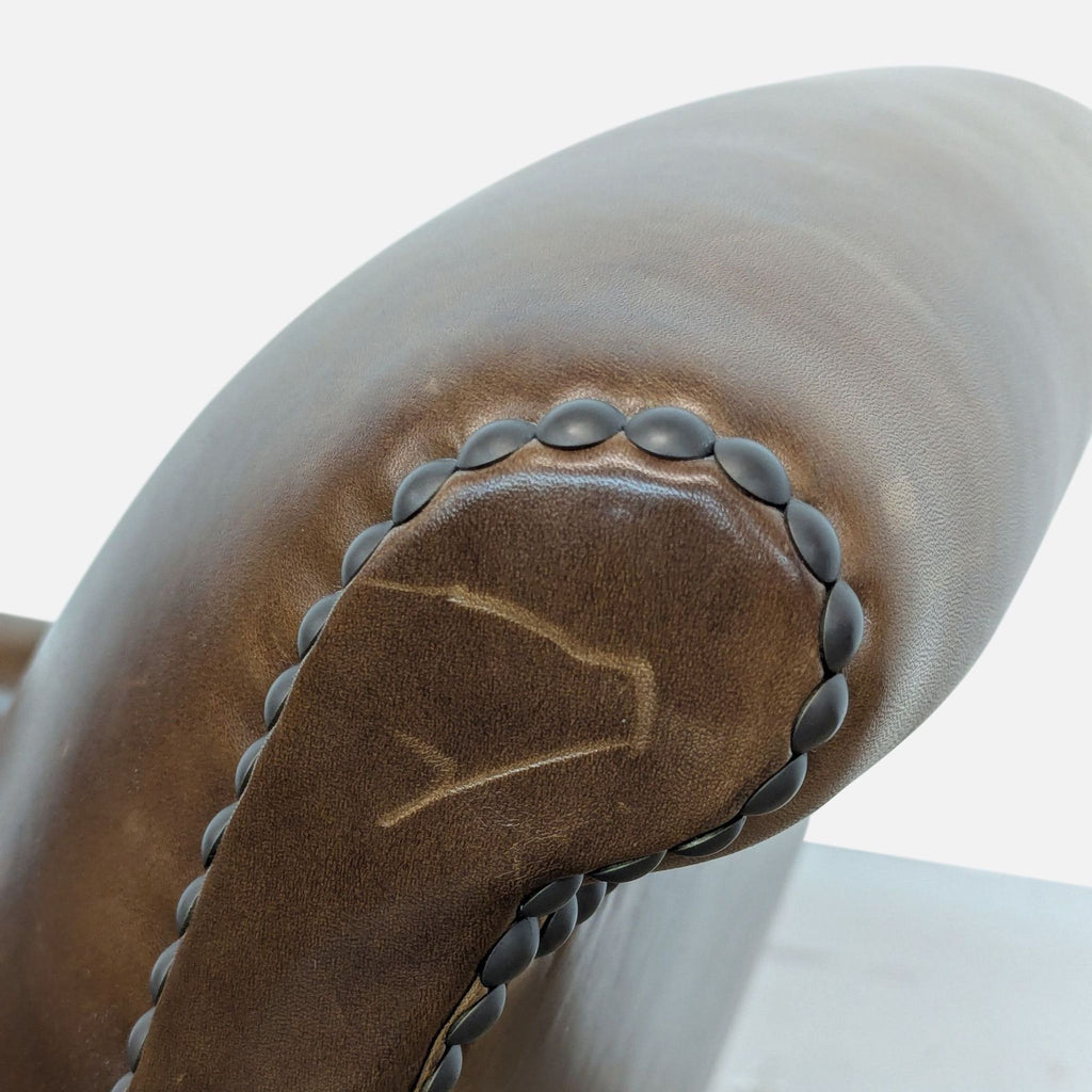 Restoration Hardware 1920’s French Camelback Leather Lounge Chair