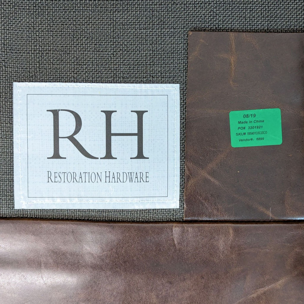 Restoration Hardware 1920’s French Camelback Leather Lounge Chair