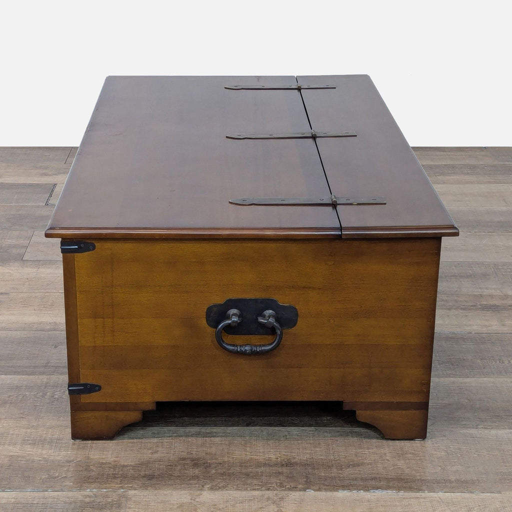 One Drawer Wood Coffee Table with Storage