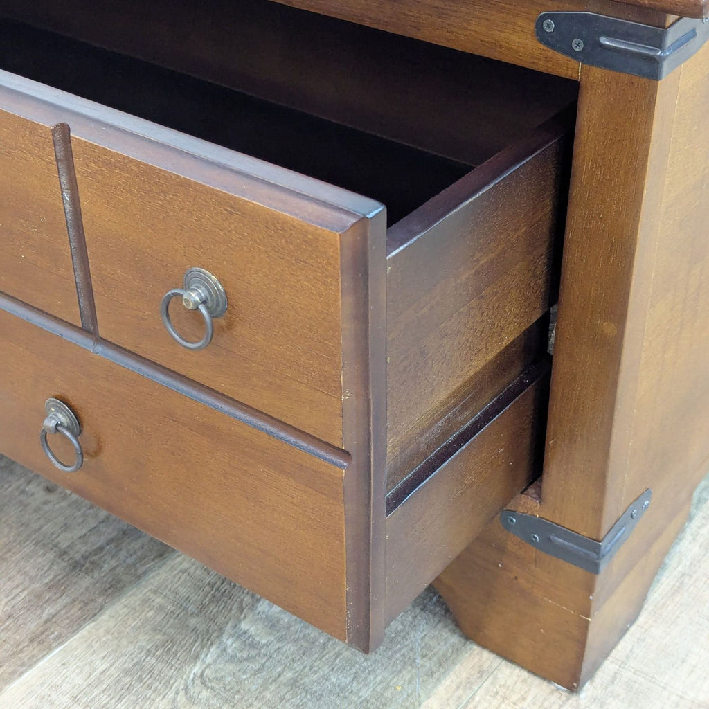One Drawer Wood Coffee Table with Storage