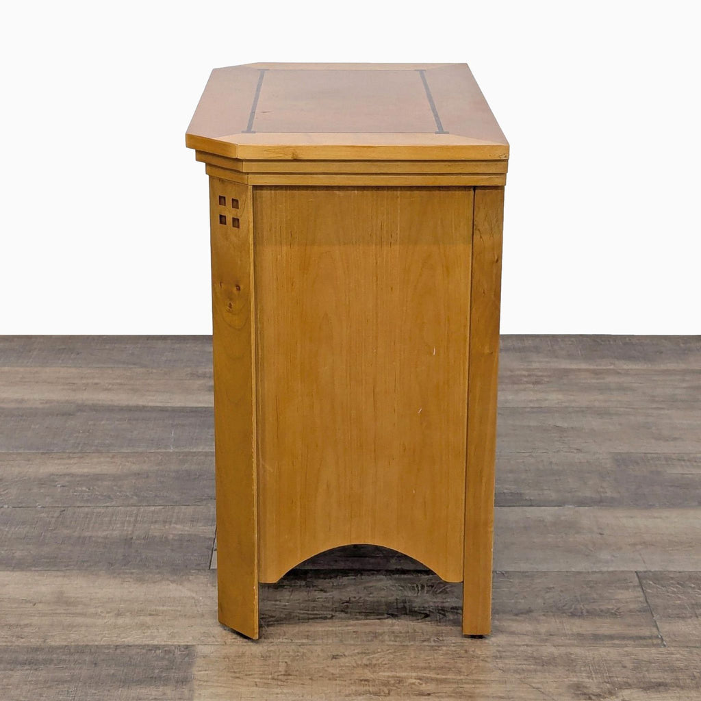 Two Drawer Nightstand with Pull-Out Tray