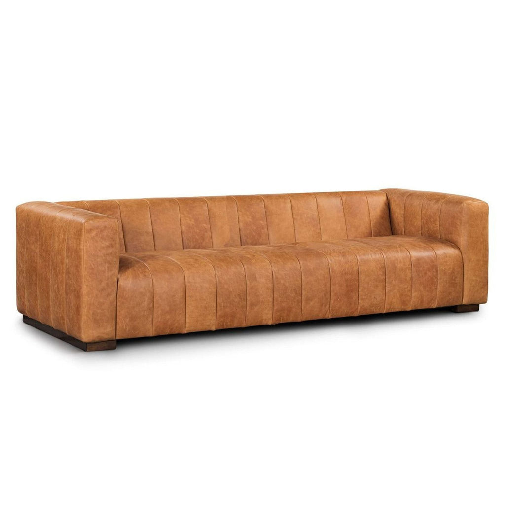 Poly & Bark Canale Modern Sofa in Cognac Tan