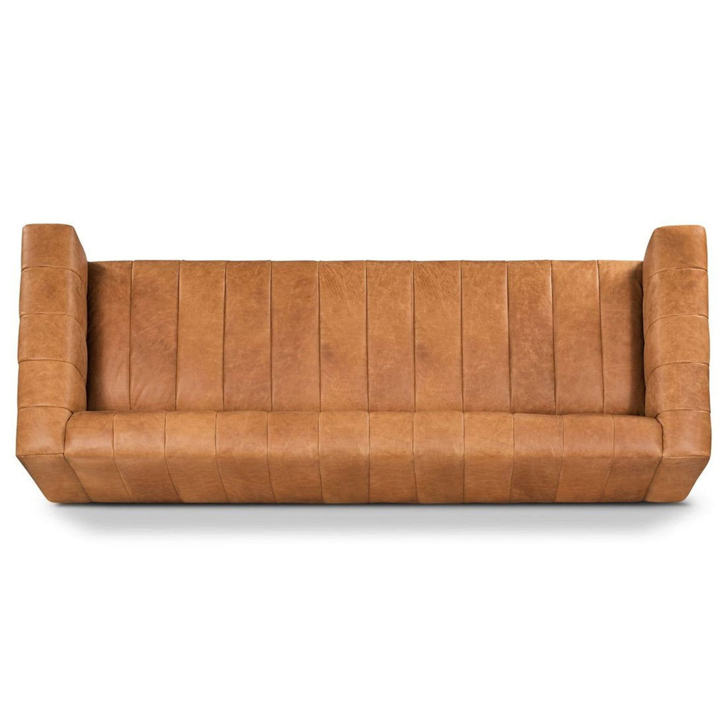 Poly & Bark Canale Modern Sofa in Cognac Tan
