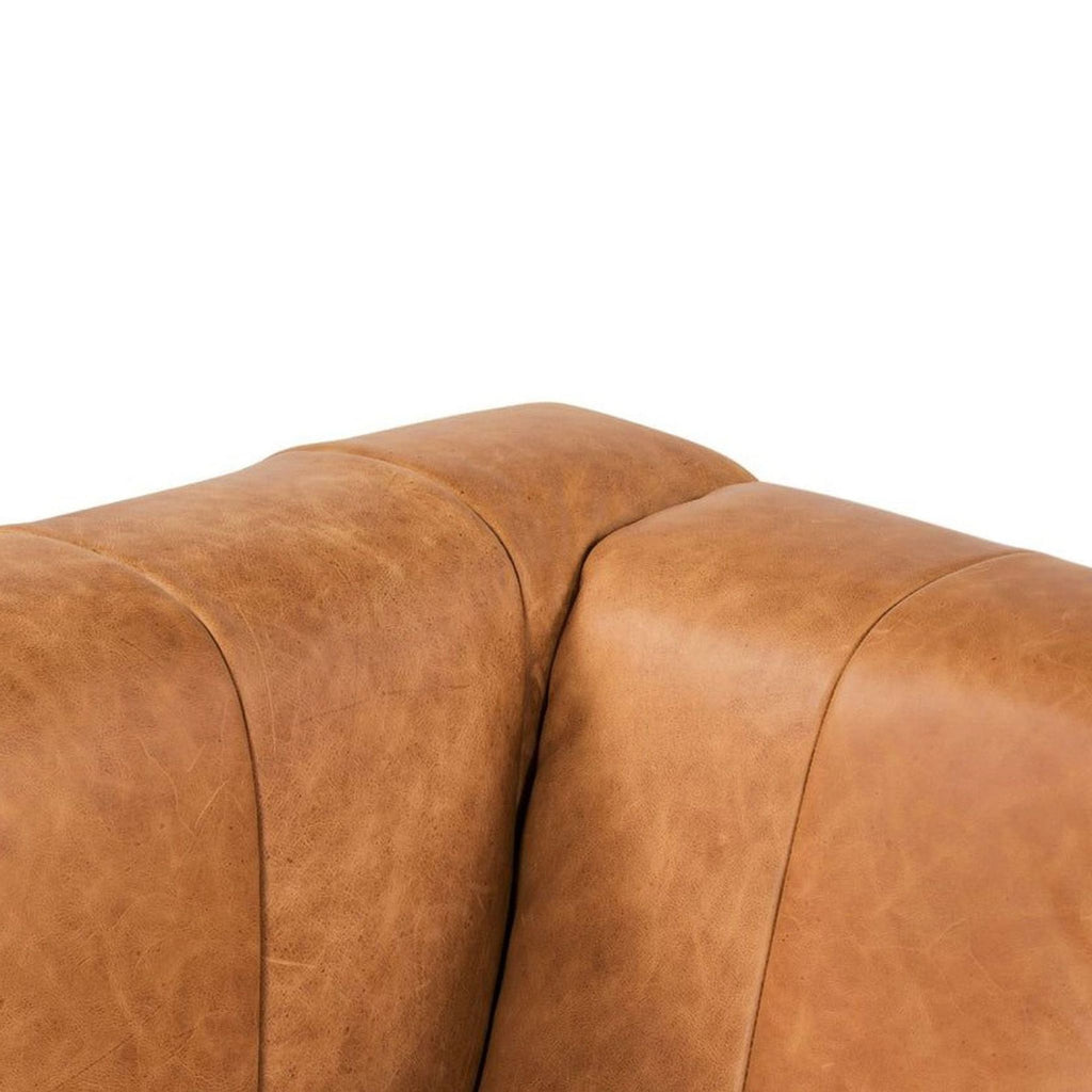Poly & Bark Canale Modern Sofa in Cognac Tan