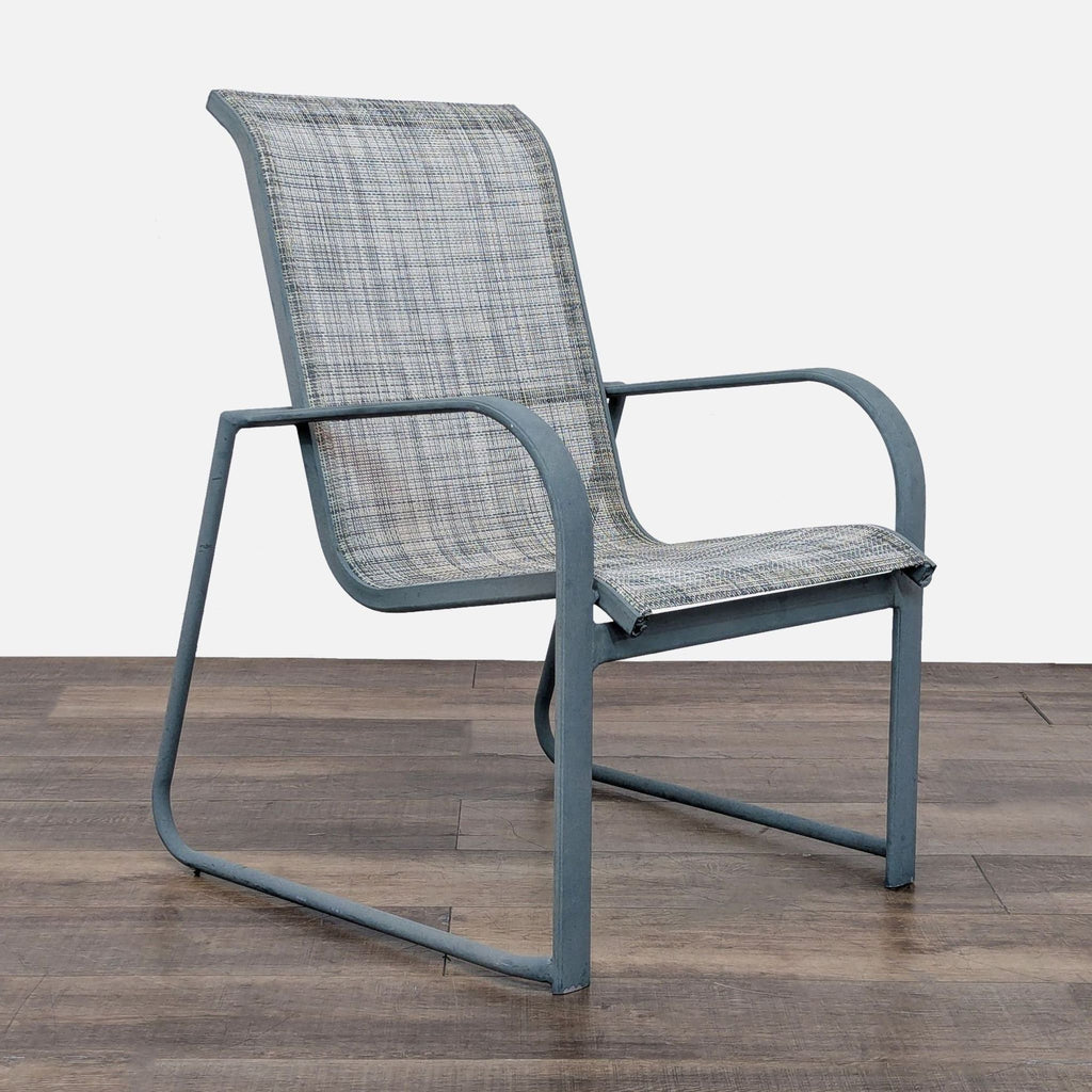 Metal Frame Patio Chair with Mesh Seat and Back