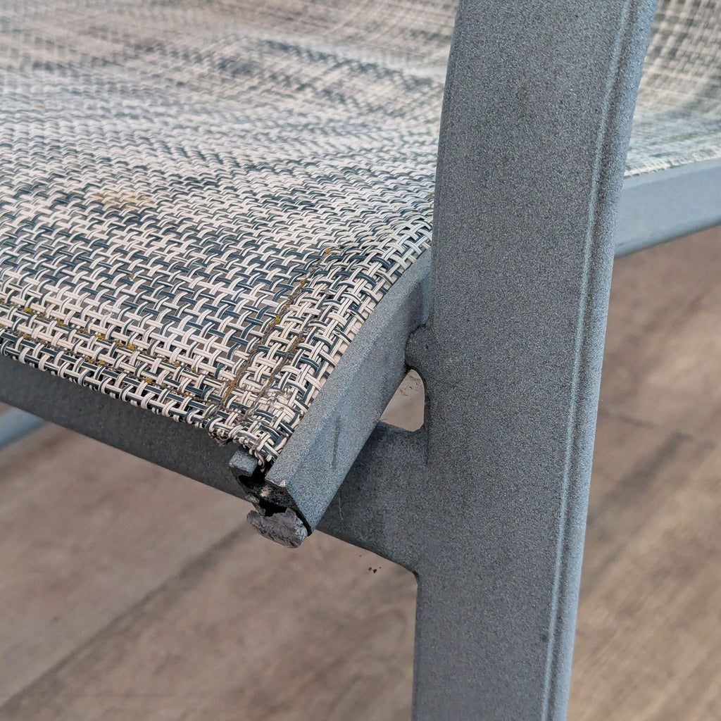 Metal Frame Patio Chair with Mesh Seat and Back