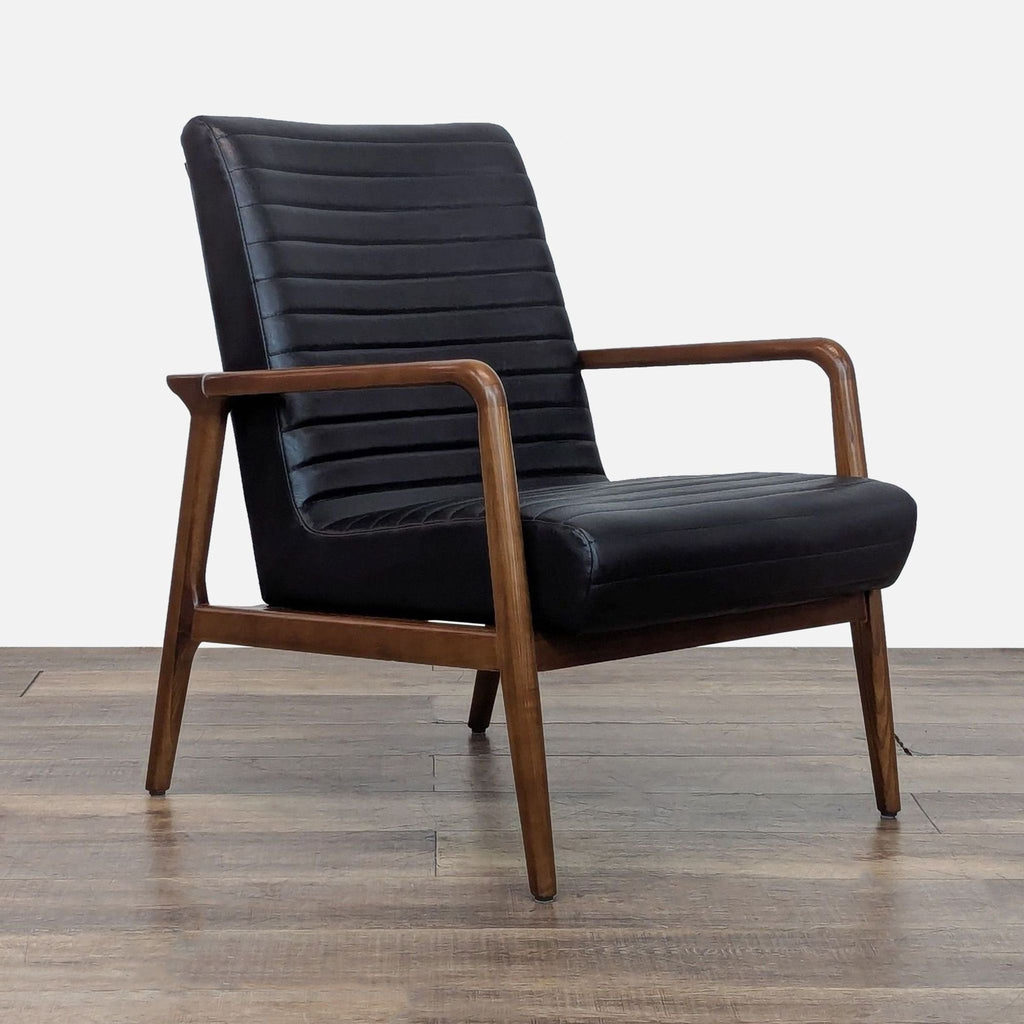 Mid-Century Style Leather Armchair