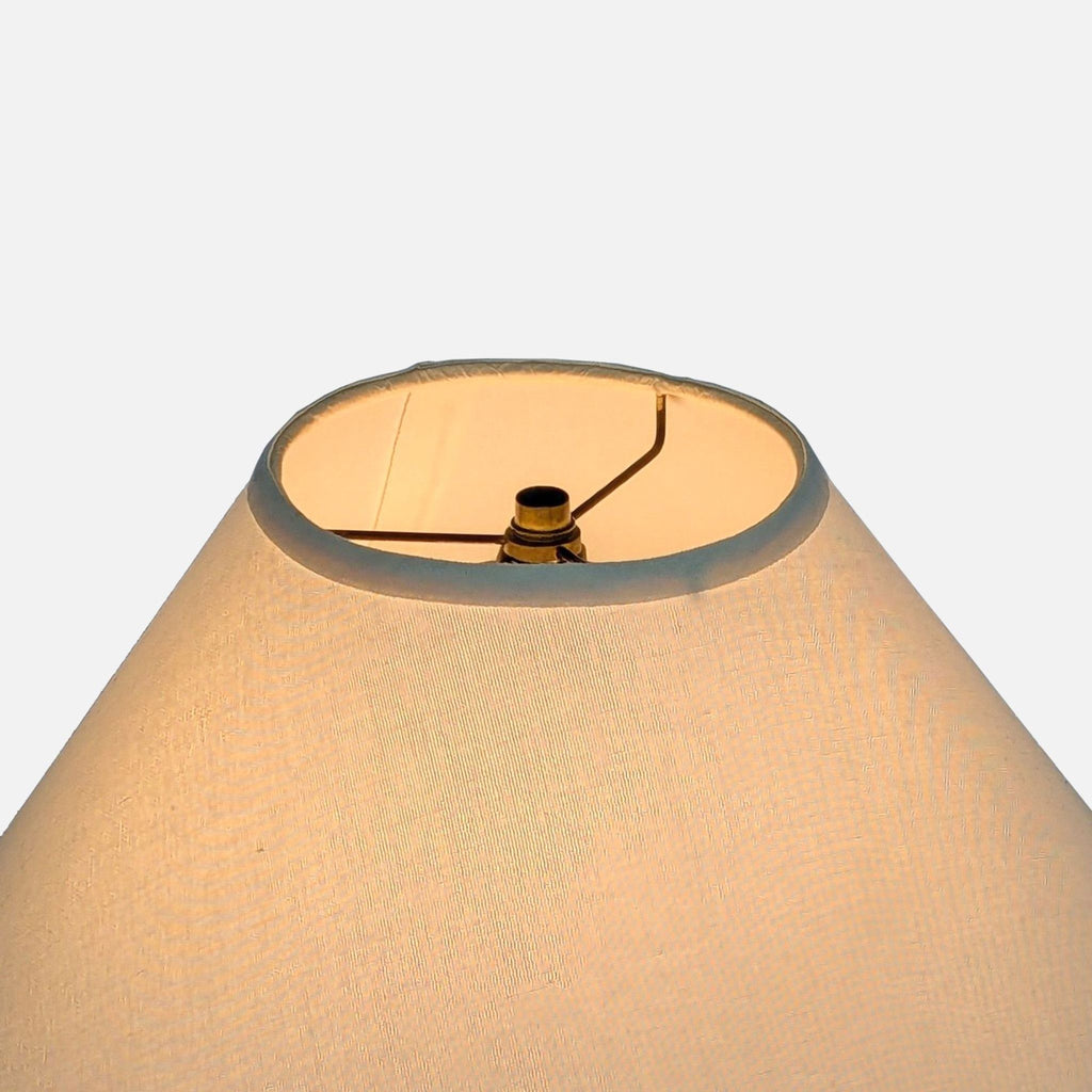 3. Top view of lamp's conical fabric shade, Classic Brass Collection Lighting product.
