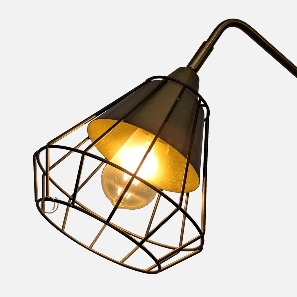 Midtown Industrial 3-light Wire Shades Dimmable LED Arch Floor Lamp