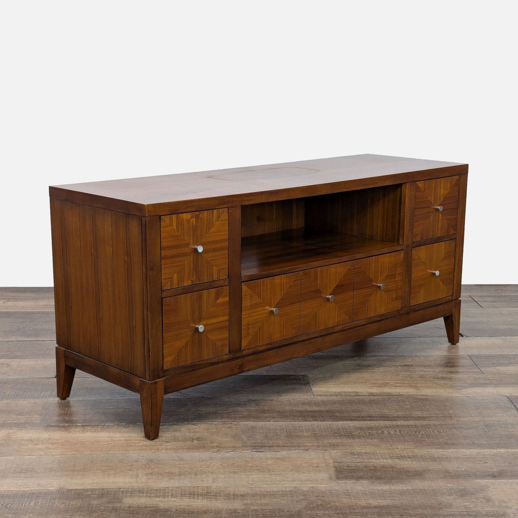 Mid-Century Inlaid Media Console
