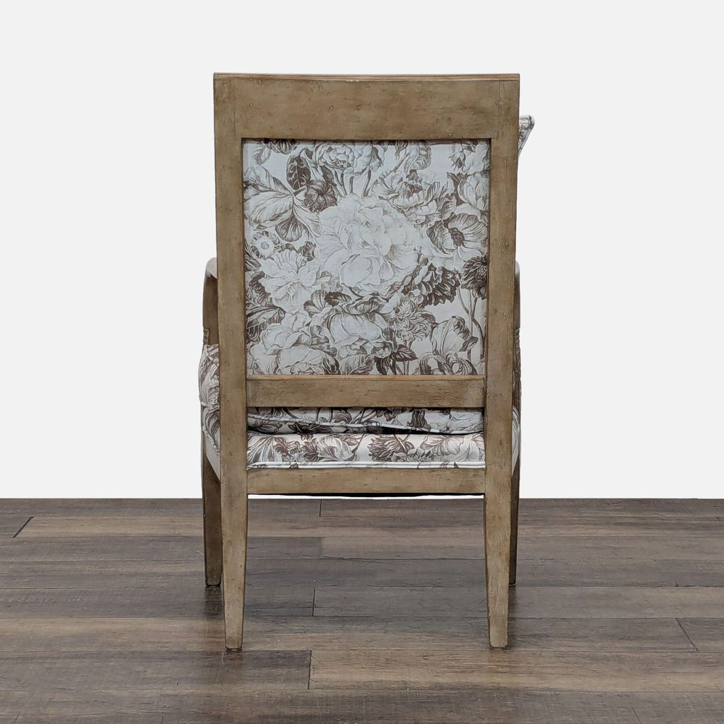 Vintage Style Accent Chair with Floral Cushions