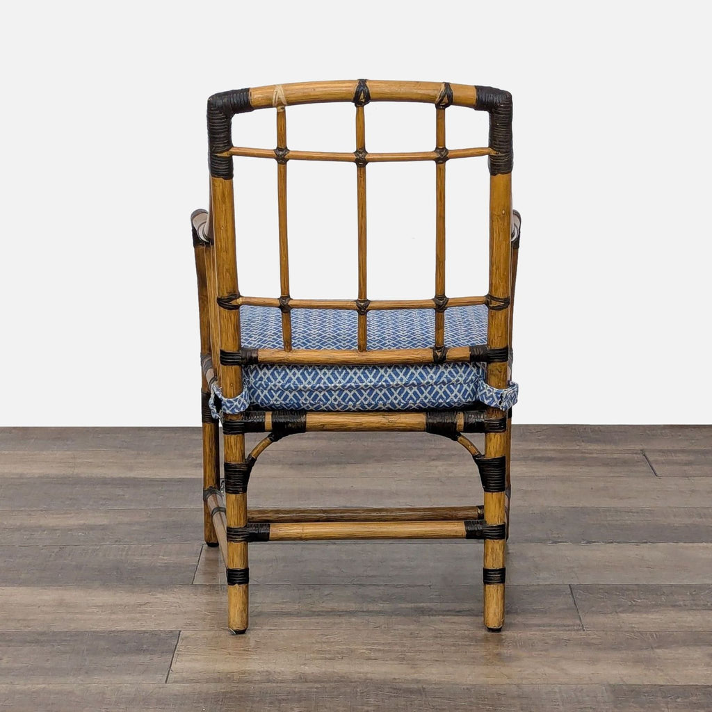 McGuire Furniture Company Vintage Balboa Rattan Dining Armchair