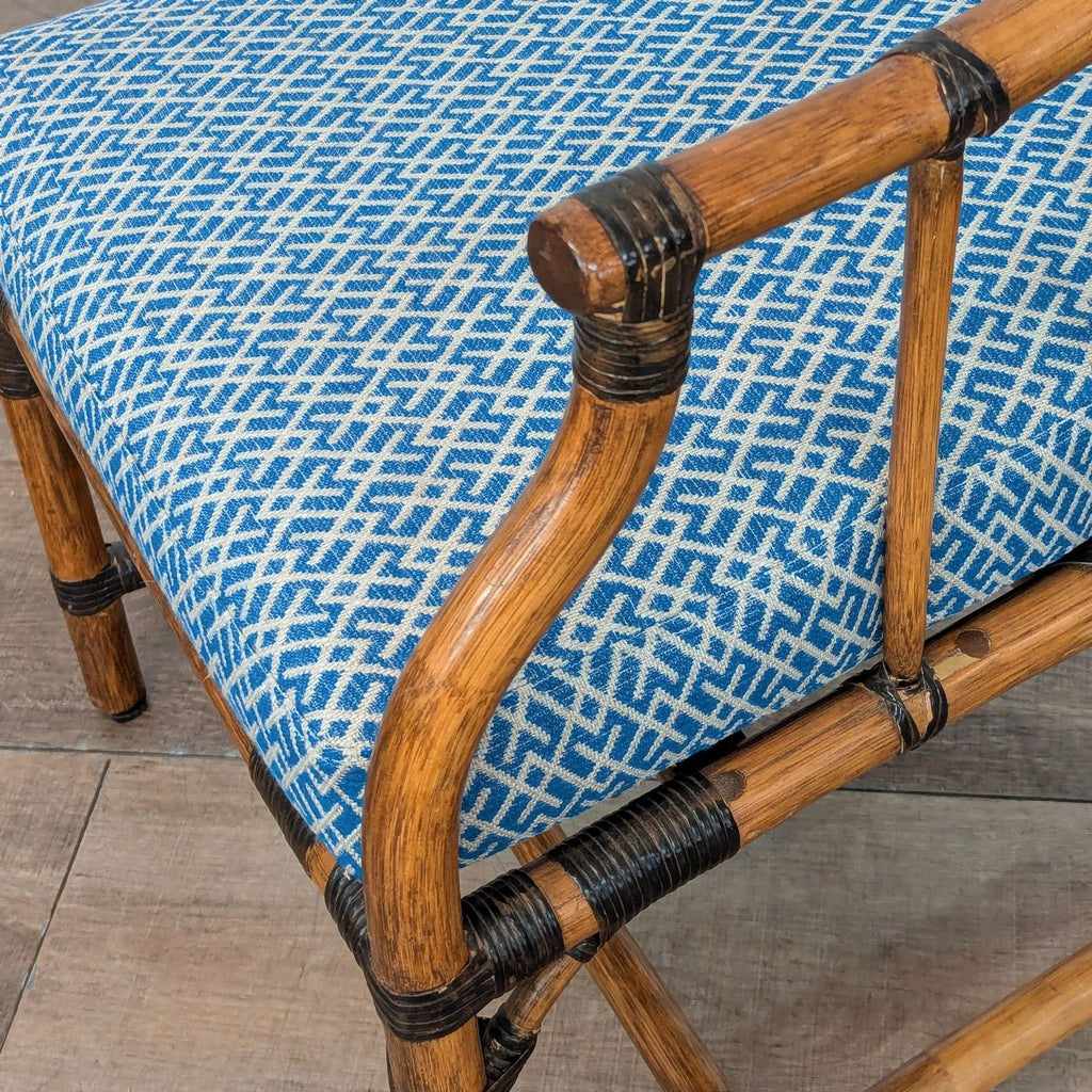 McGuire Furniture Company Vintage Balboa Rattan Dining Armchair