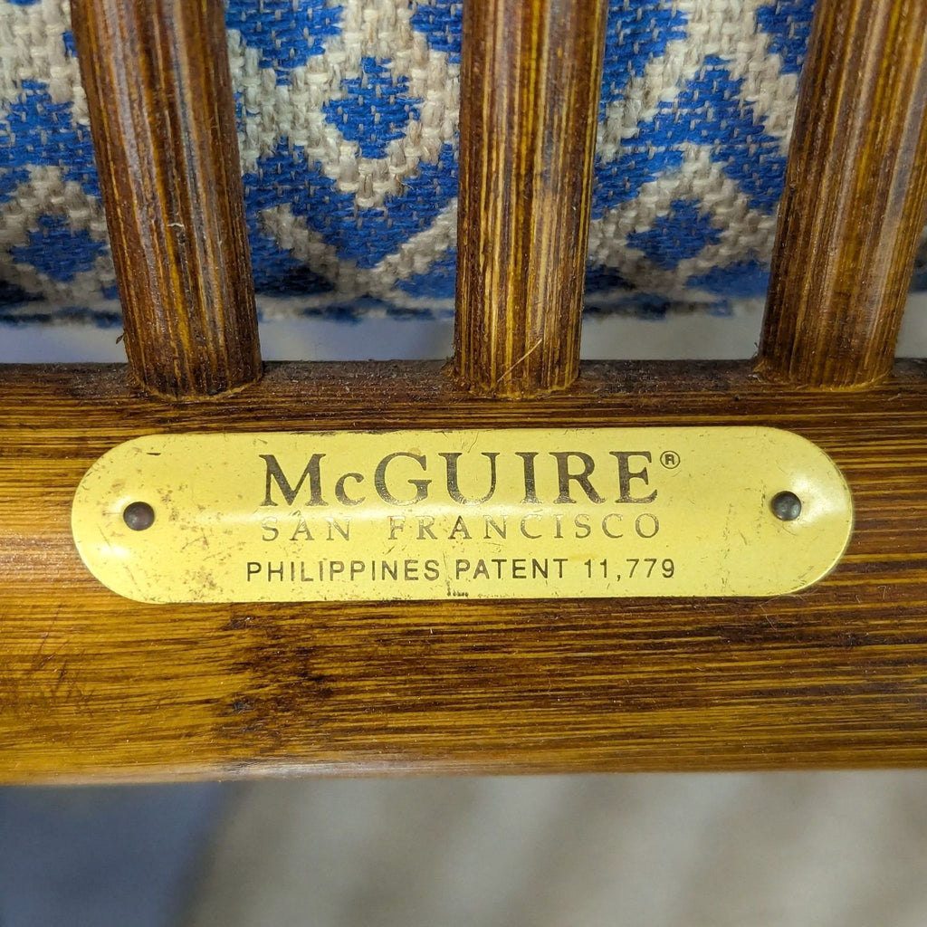 McGuire Furniture Company Vintage Balboa Rattan Dining Armchair