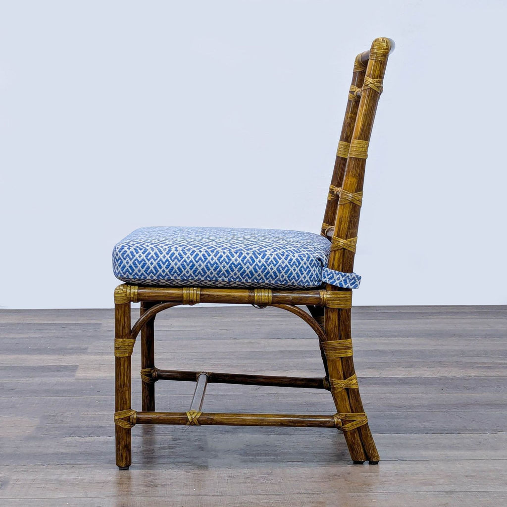 McGuire Furniture Company Vintage Balboa Rattan Dining Side Chair