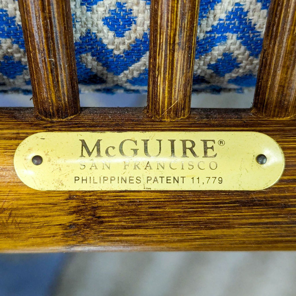 McGuire Furniture Company Vintage Balboa Rattan Dining Side Chair