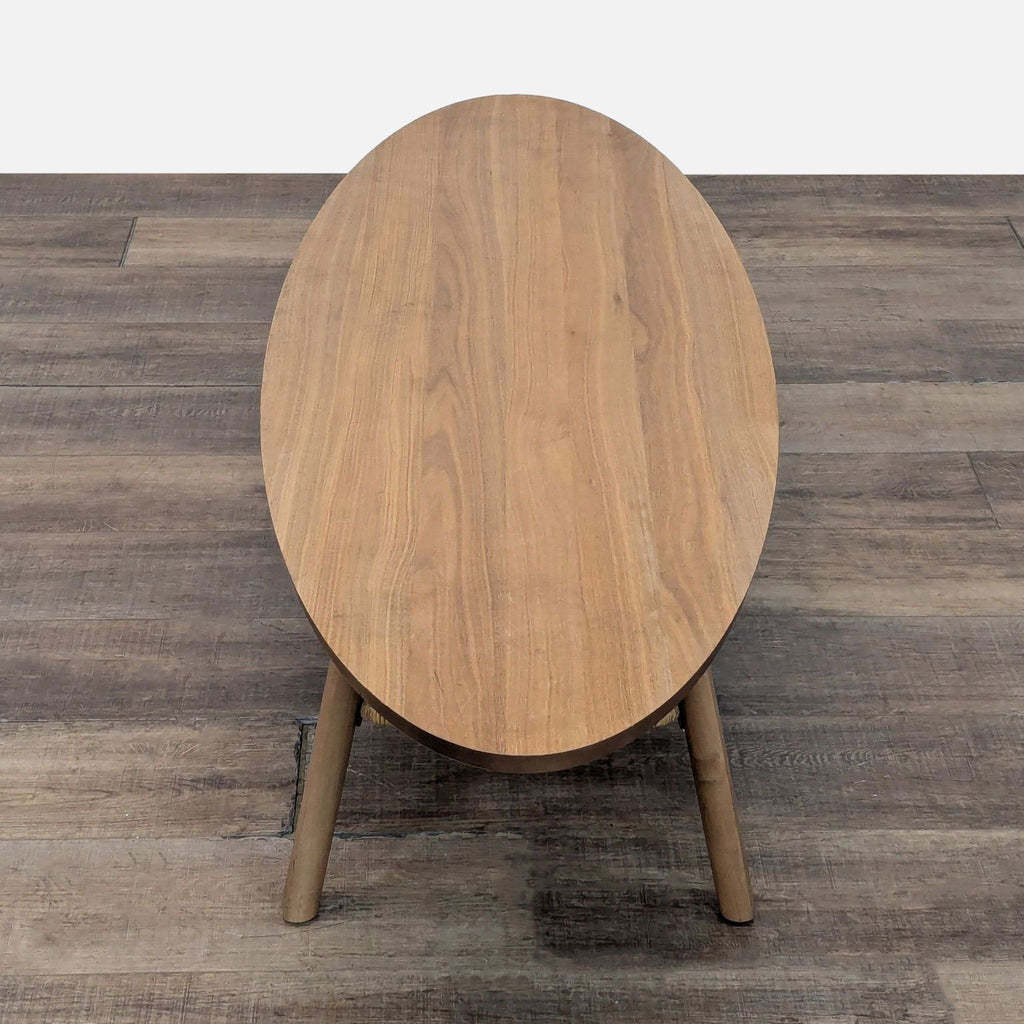 Oval Wood Coffee Table with Shelf - Accepted Offer (24.45% discount)