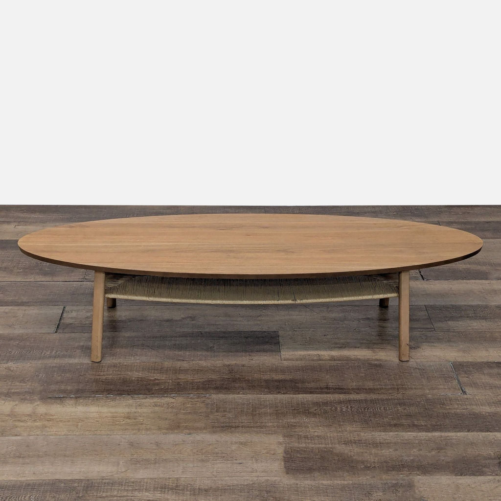 Oval Wood Coffee Table with Shelf - Accepted Offer (24.45% discount)